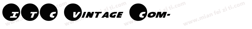 ITC Vintage Com字体转换